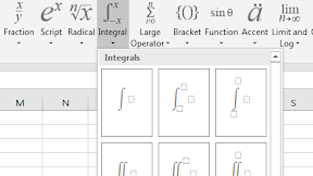 Cara Menampilkan Symbol Integral dan Radical Dalam Excel